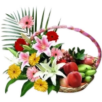 Flowers & Fruit Basket