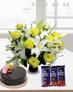 yellow_roses_white_lilies_bouquet_with_half_kg_chocolate_cake_3_cadbury